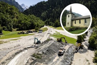 A Fionnay, la messe est maintenue malgré l'accès difficile à la vallée.